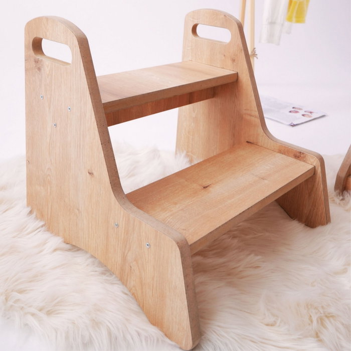 Hanah Home Steps Taburete para niños Marrón